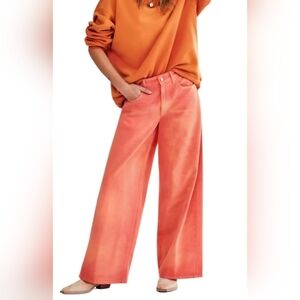 Free People Waterfalls Baggy Wide Leg Jean, Sz 31